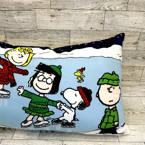 Peanuts Charlie Brown Snoopy Ice Skating Plush Pillow - Picture 4 of 7